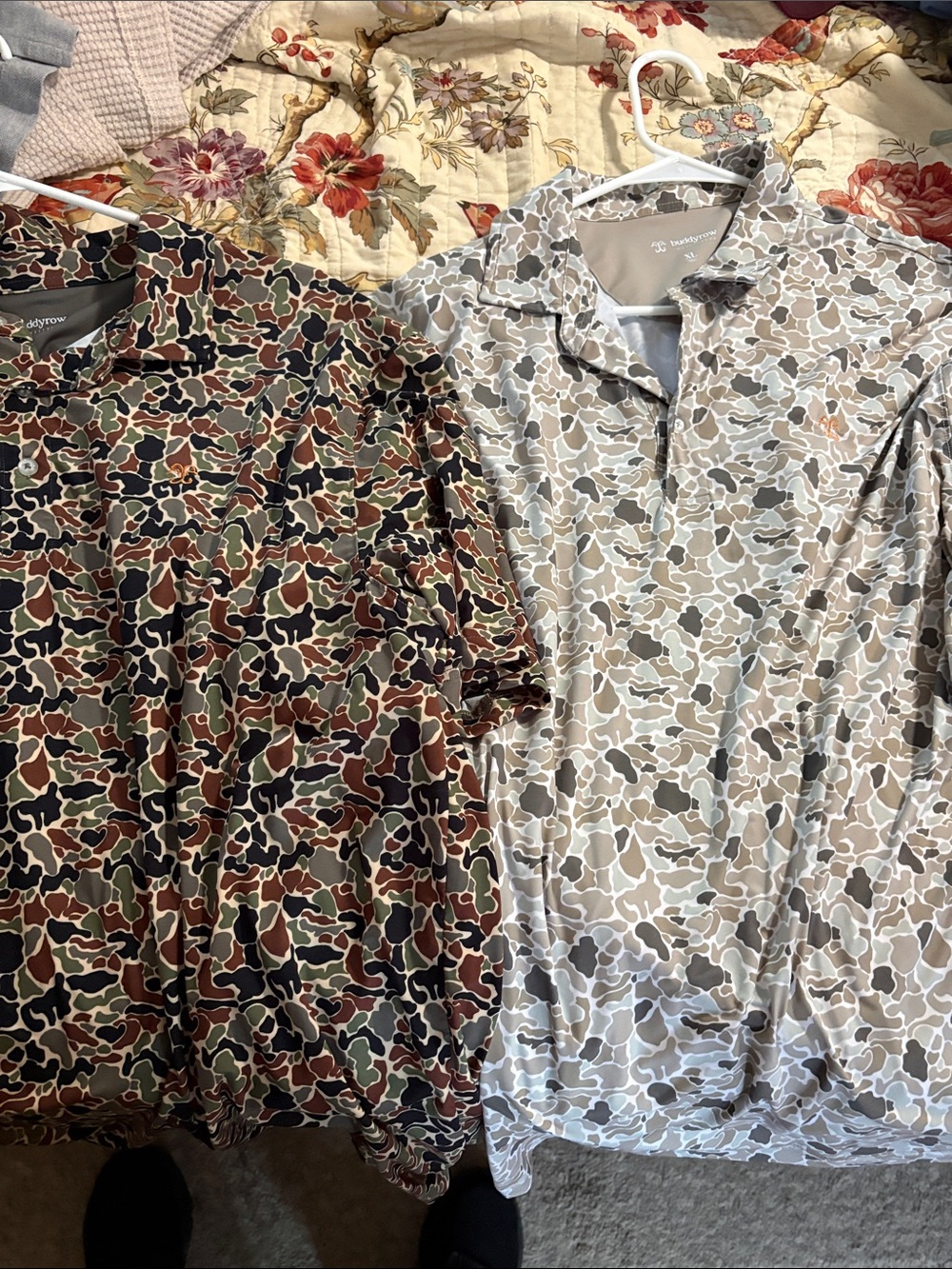 Simply Southern Men's Camouflage Polo Pair — Brown & Tan Camo